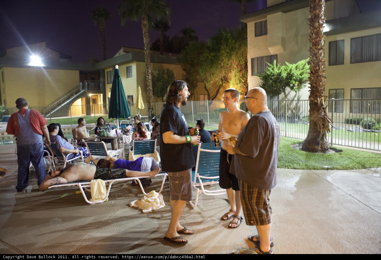 Nighttime Pool Party