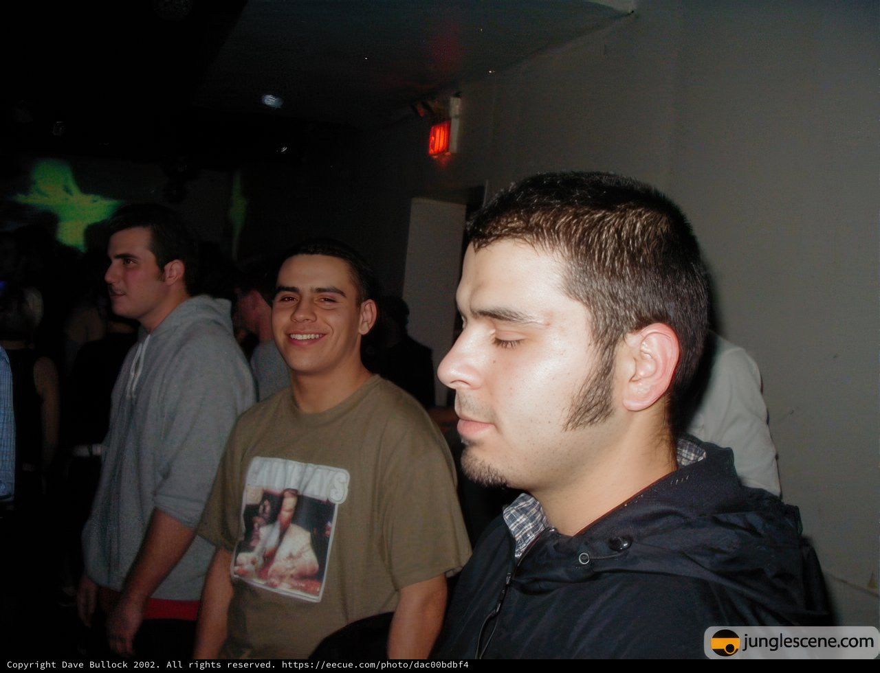 Club-goers in T-shirts