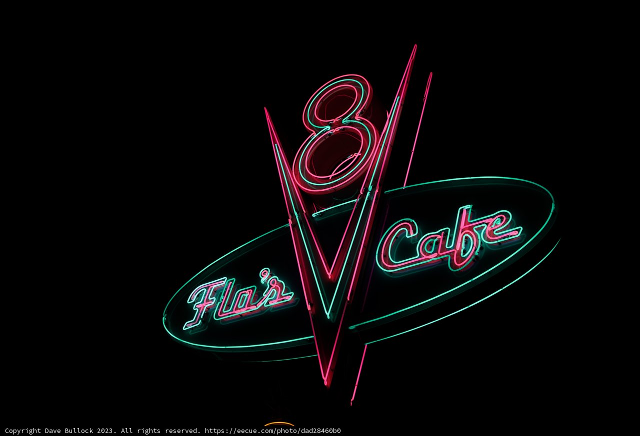 Glowing Fish Cafe Sign