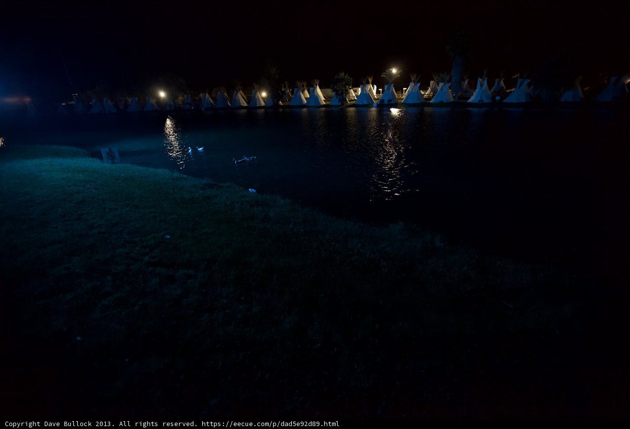 Night Boats at a Glowing Lake