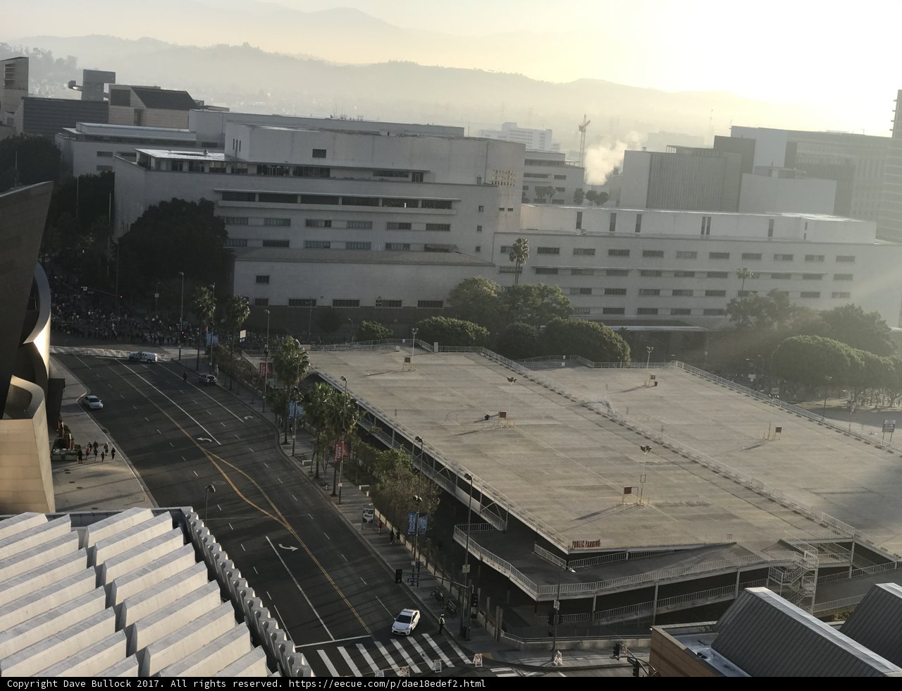 A Bird's Eye View of Los Angeles Parking Lot