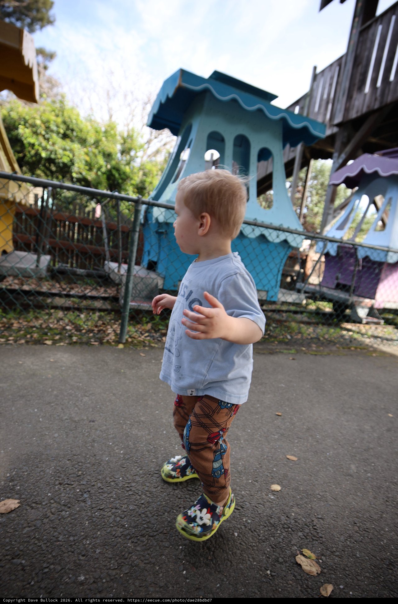 Young Child Explores Whimsical Fantasy Playground