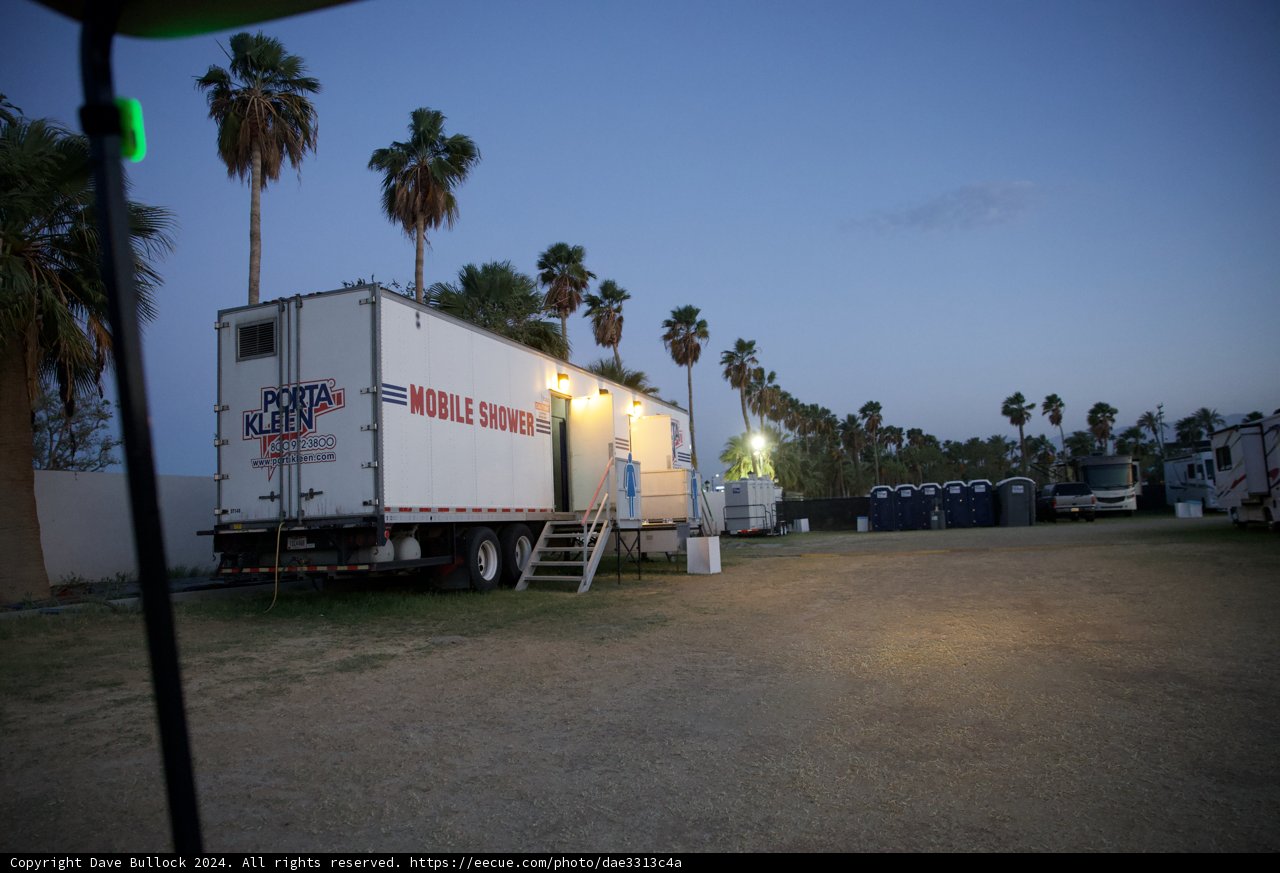 Sunset Service: Trucks and Palm Trees at Coachella 2024