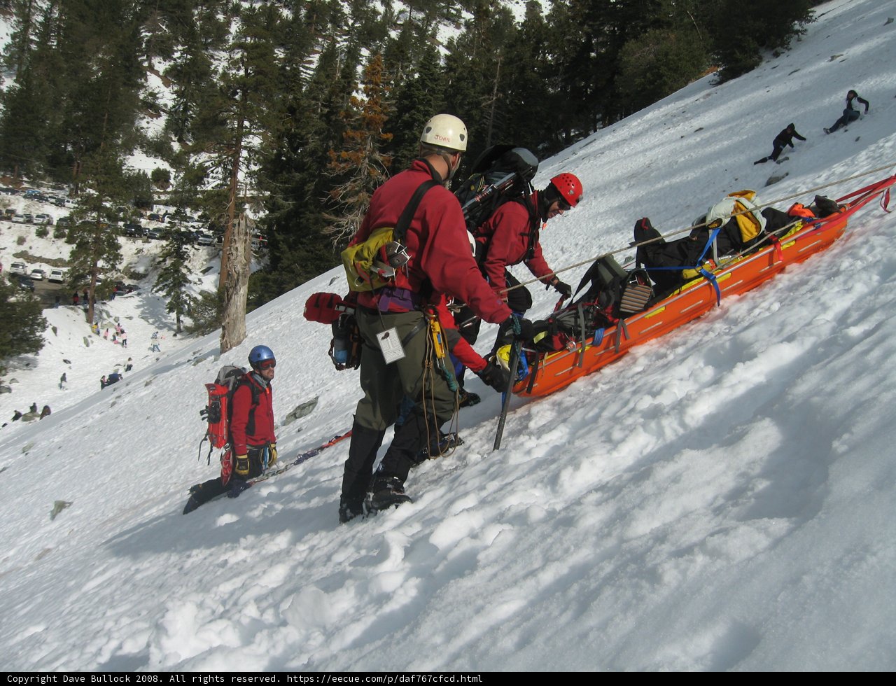 Rescue Mission on a Snowy Slope