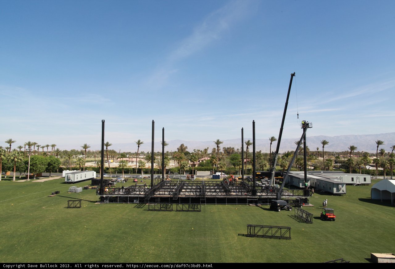 Field Stage with Palm Trees