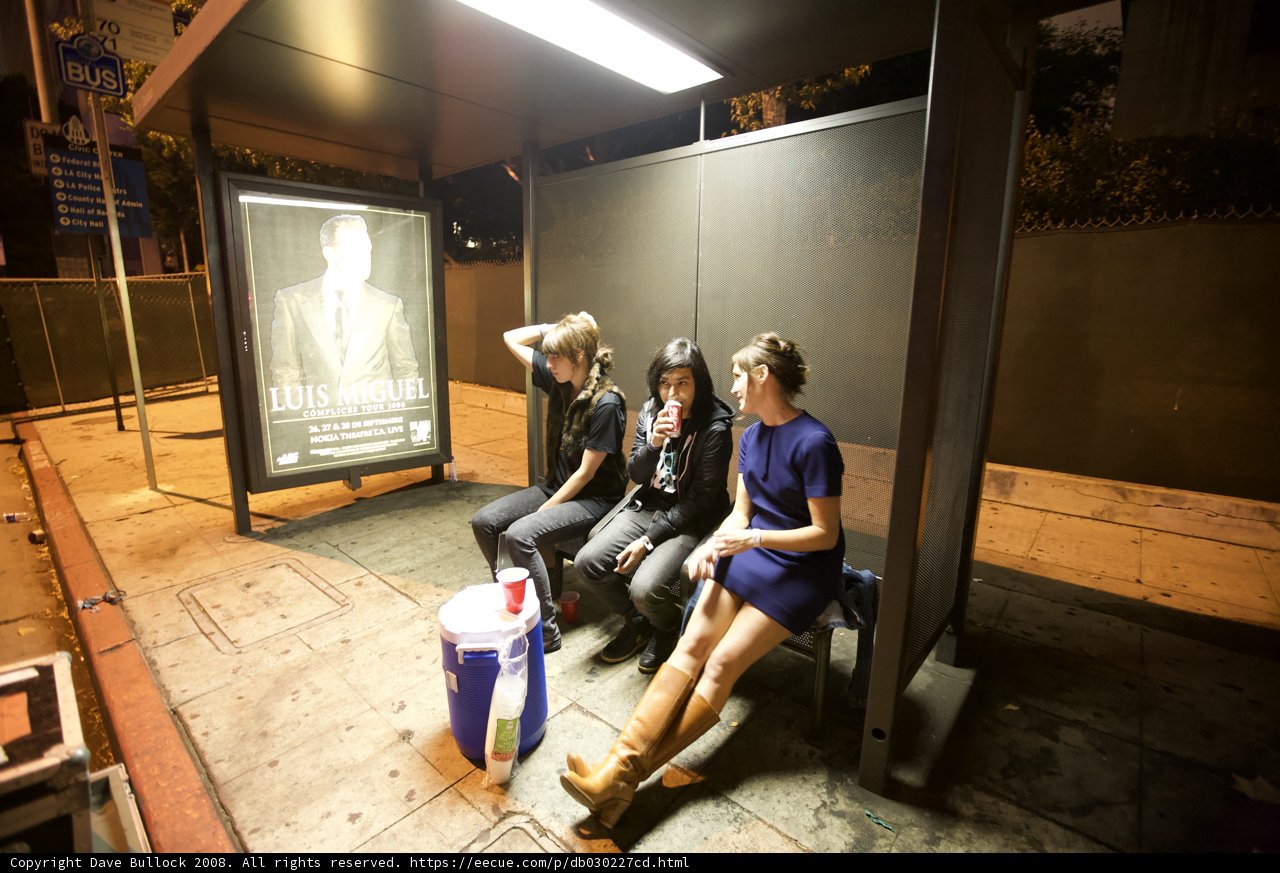 Nighttime at the Bus Stop
