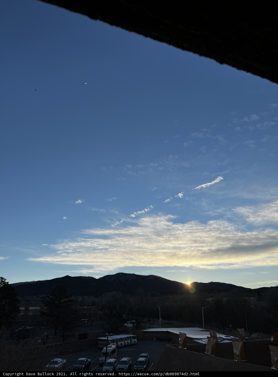 Sunset over Santa Fe Mountains
