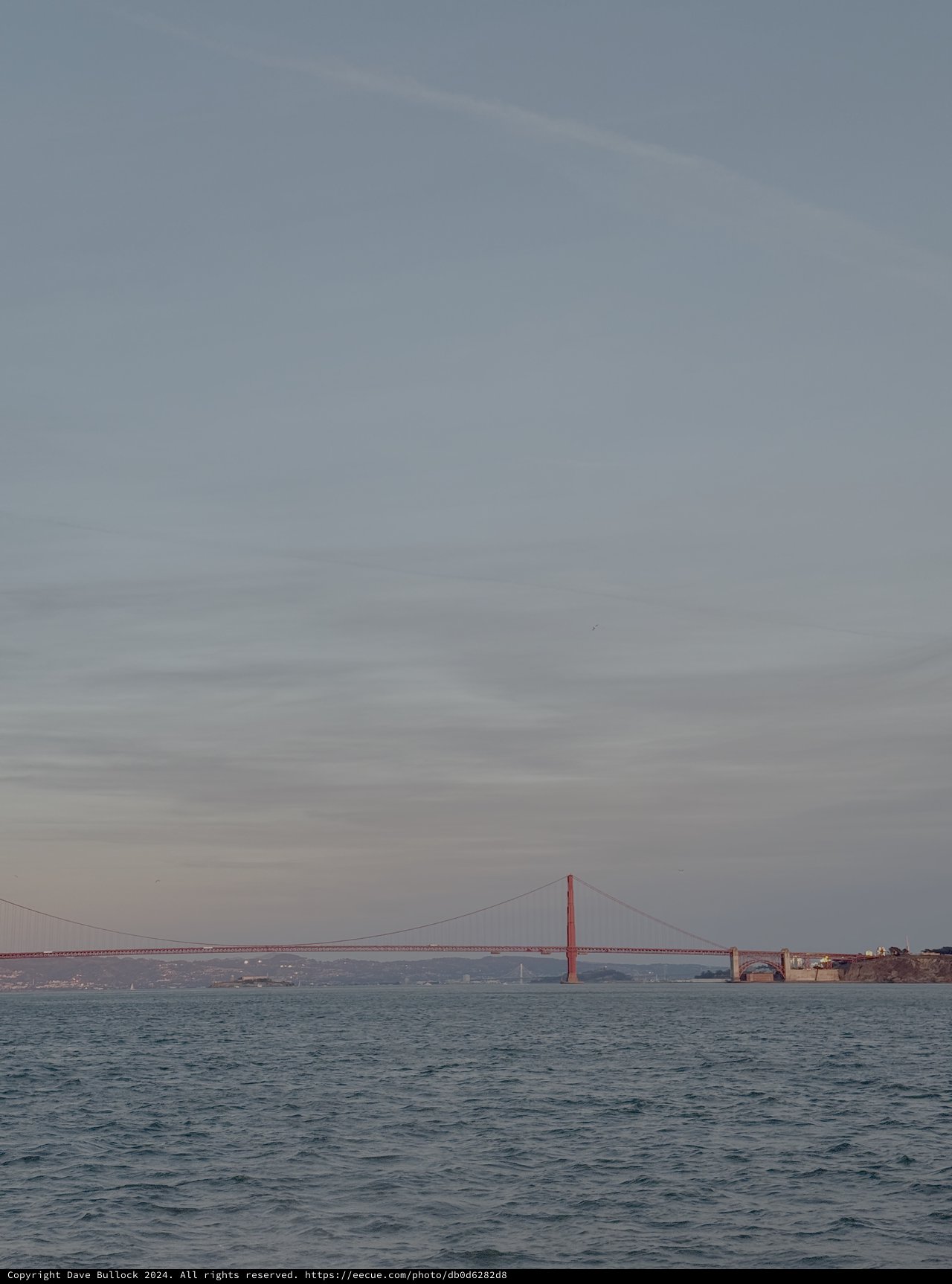 Golden Gate Bridge Through Misty Waters