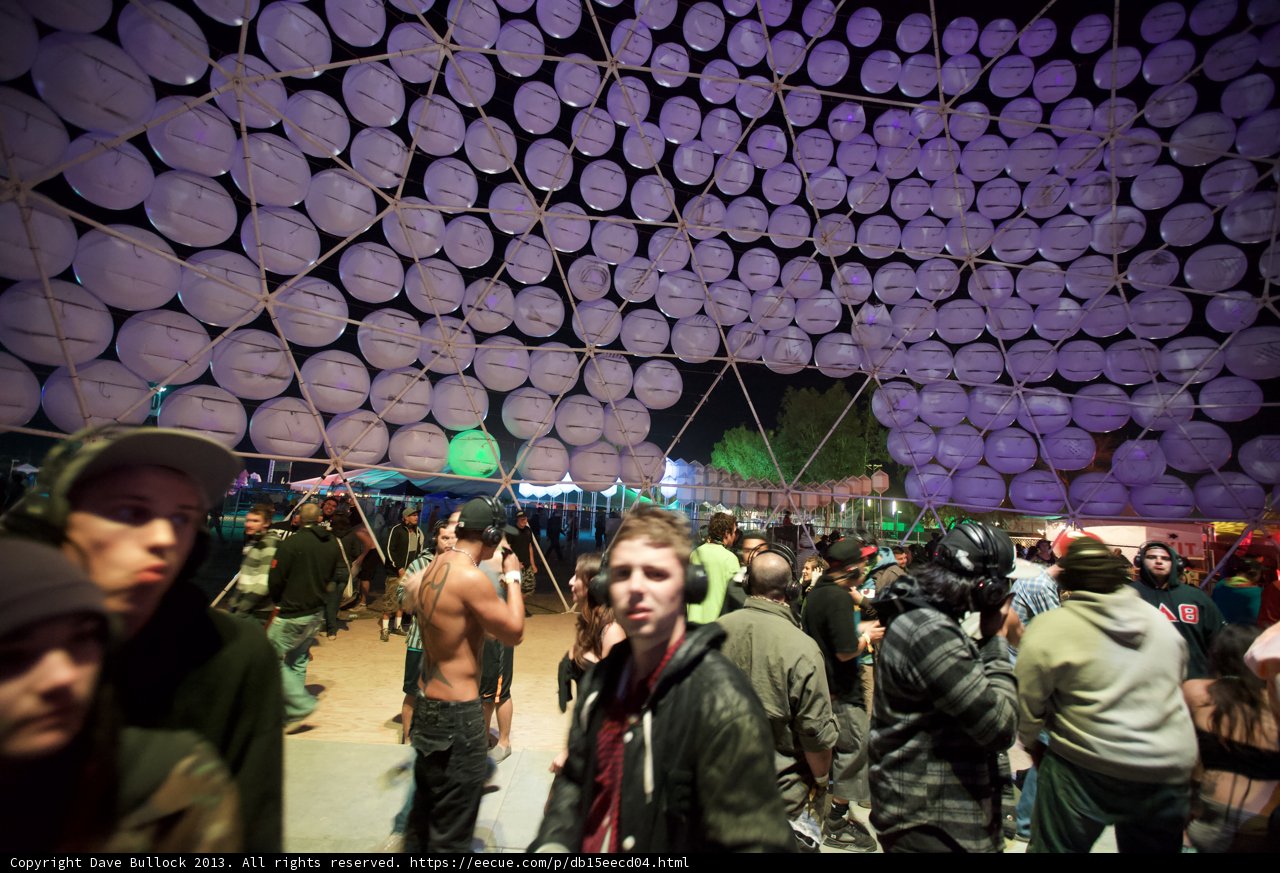 Illuminated Tent at Coachella Music Festival