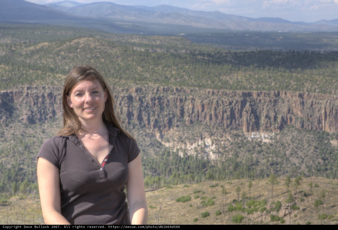 Penelope Smiling at New Mexico's Dome Wilderness Overlook