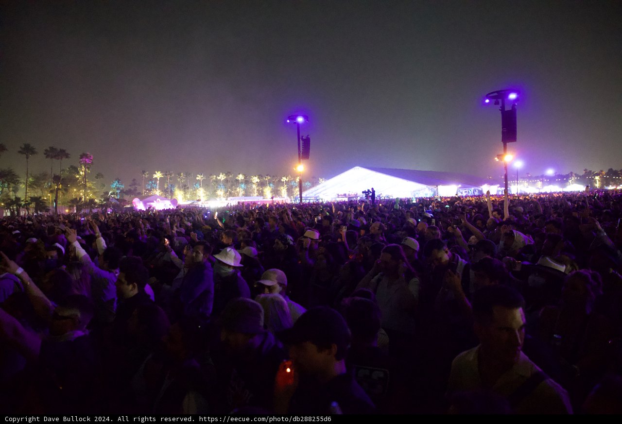 Electric Excitement: Coachella Night Scene 2024
