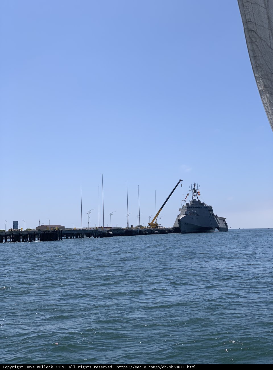 Navy Sailboat at San Diego Pier