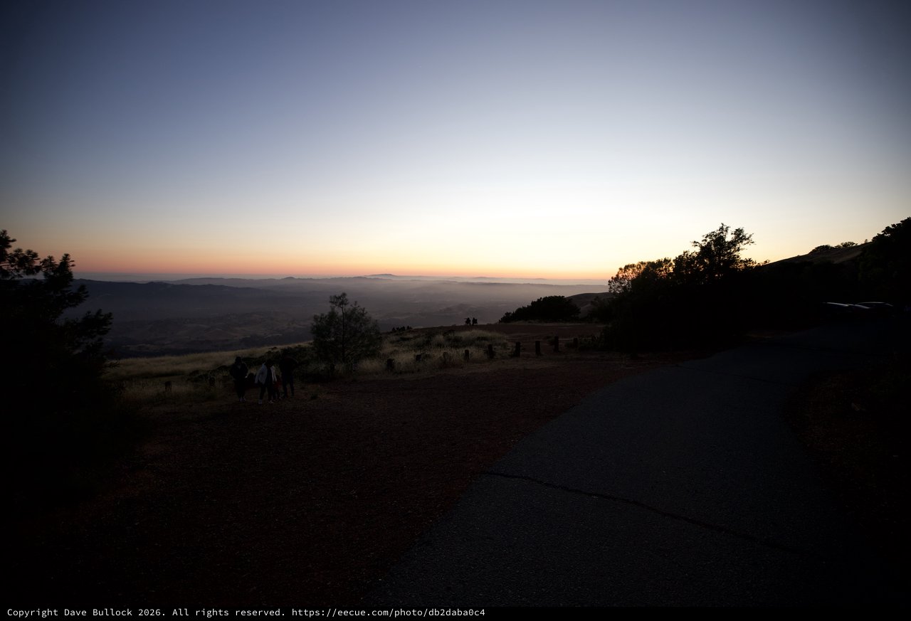 Twilight Silhouettes Over Mount Diablo's Valley Vista
