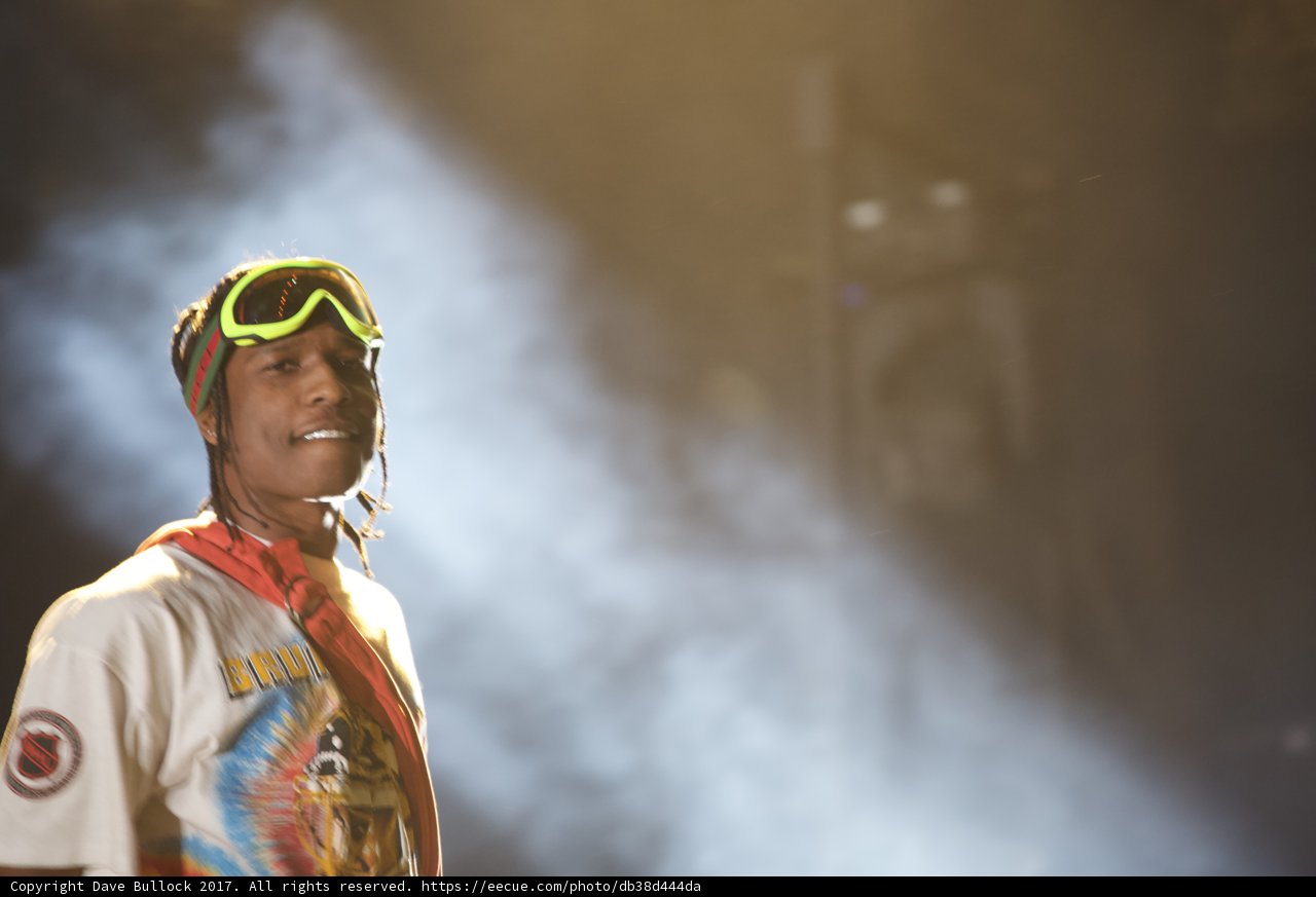 A$AP Rocky Rocks the Stage in Goggles and a Scarf