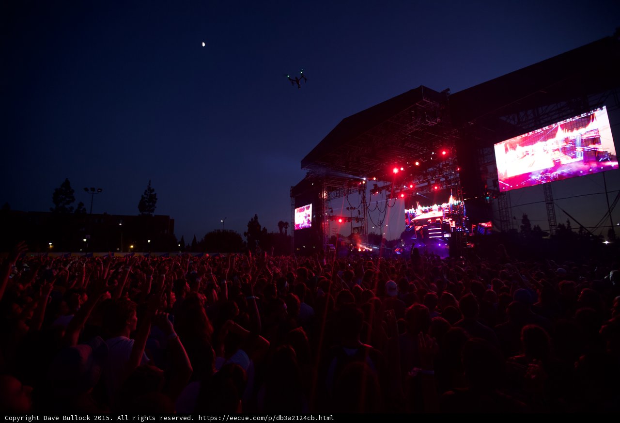 Main Stage Night Wide Red Glow