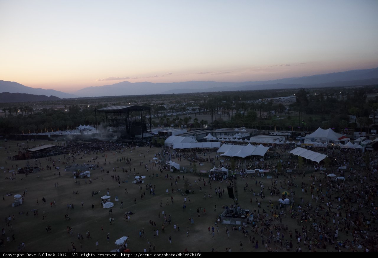 Aerial Perspective of a Festival Crowd