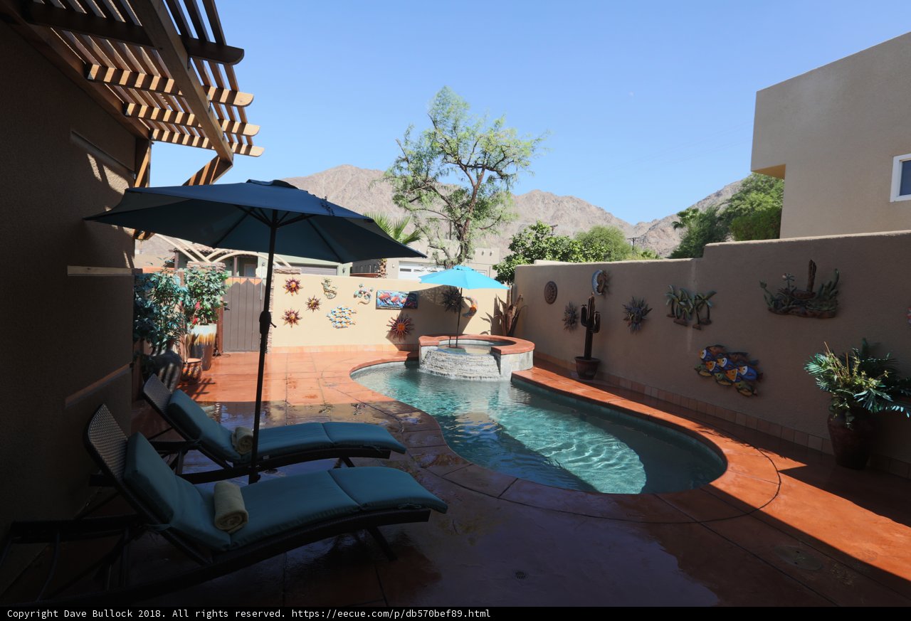 Relaxing in the Villa Patio Pool