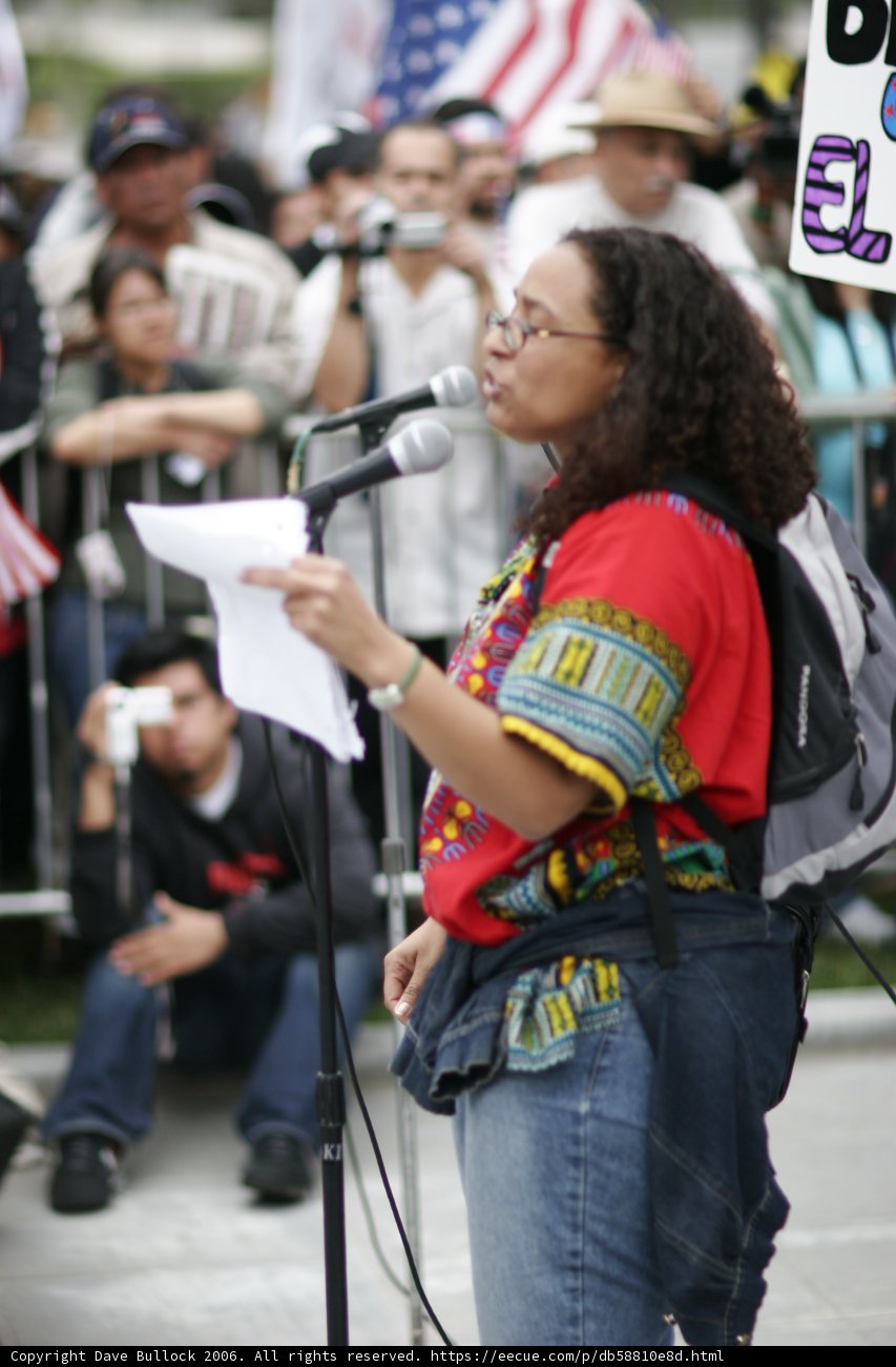 Speaking Out: Woman Addresses Student Protest