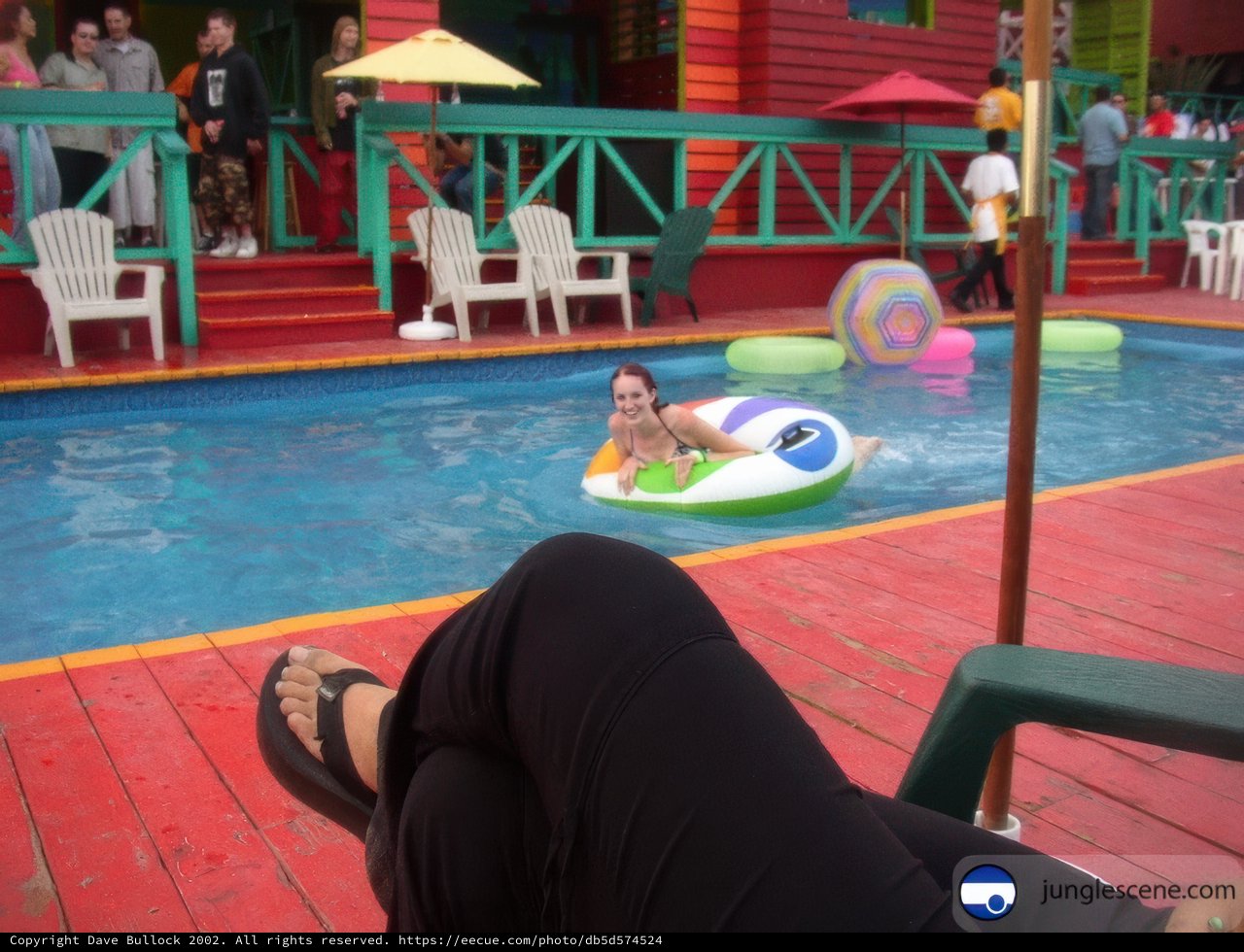 Relaxing by the Pool
