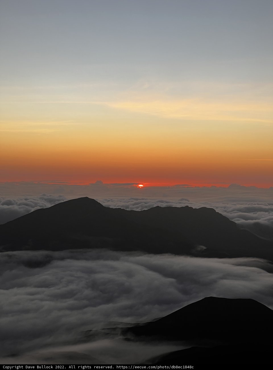 Summit of Mauna Kea: Sunrise over the Clouds