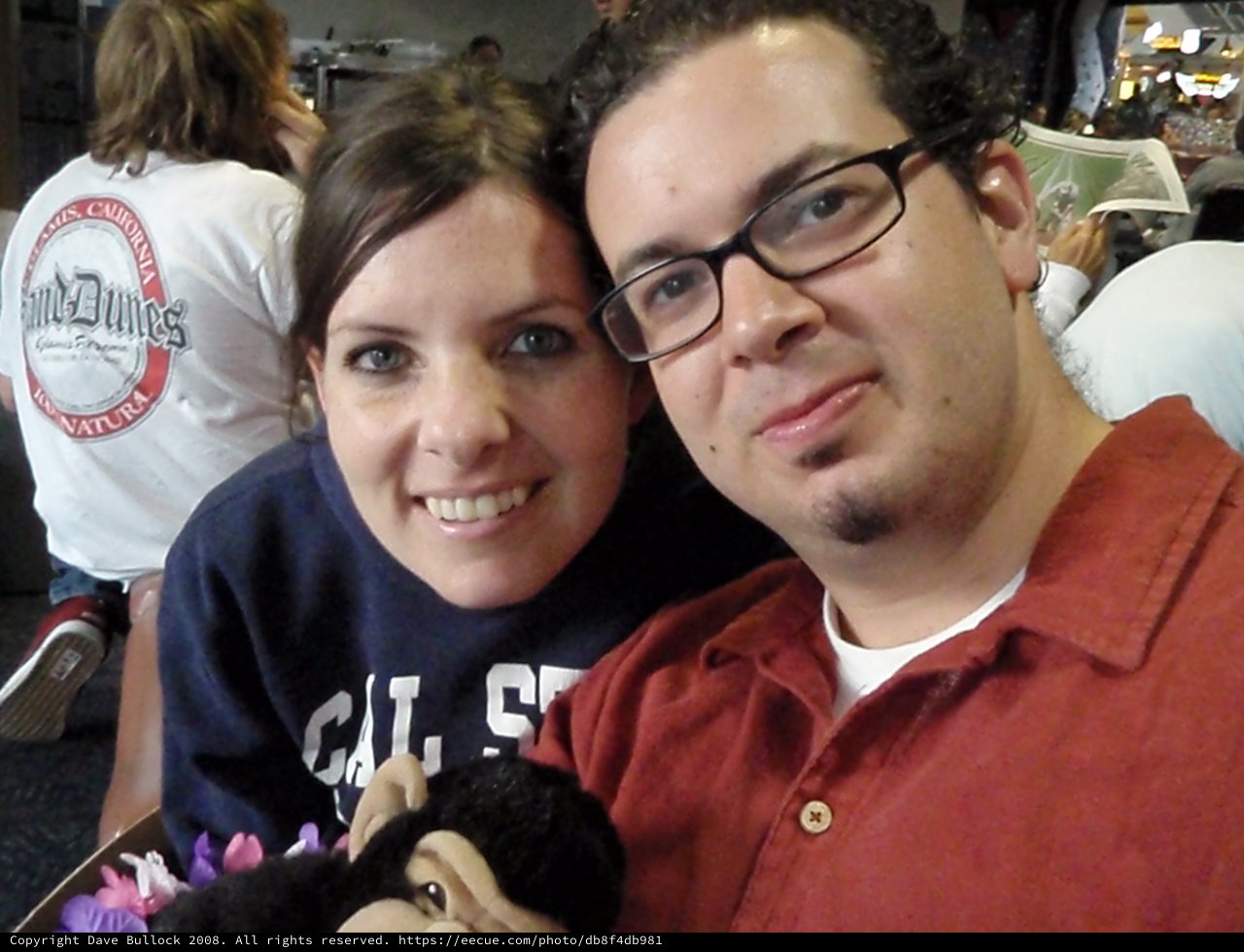 Couple Poses Together Before Hawaii Trip 2008