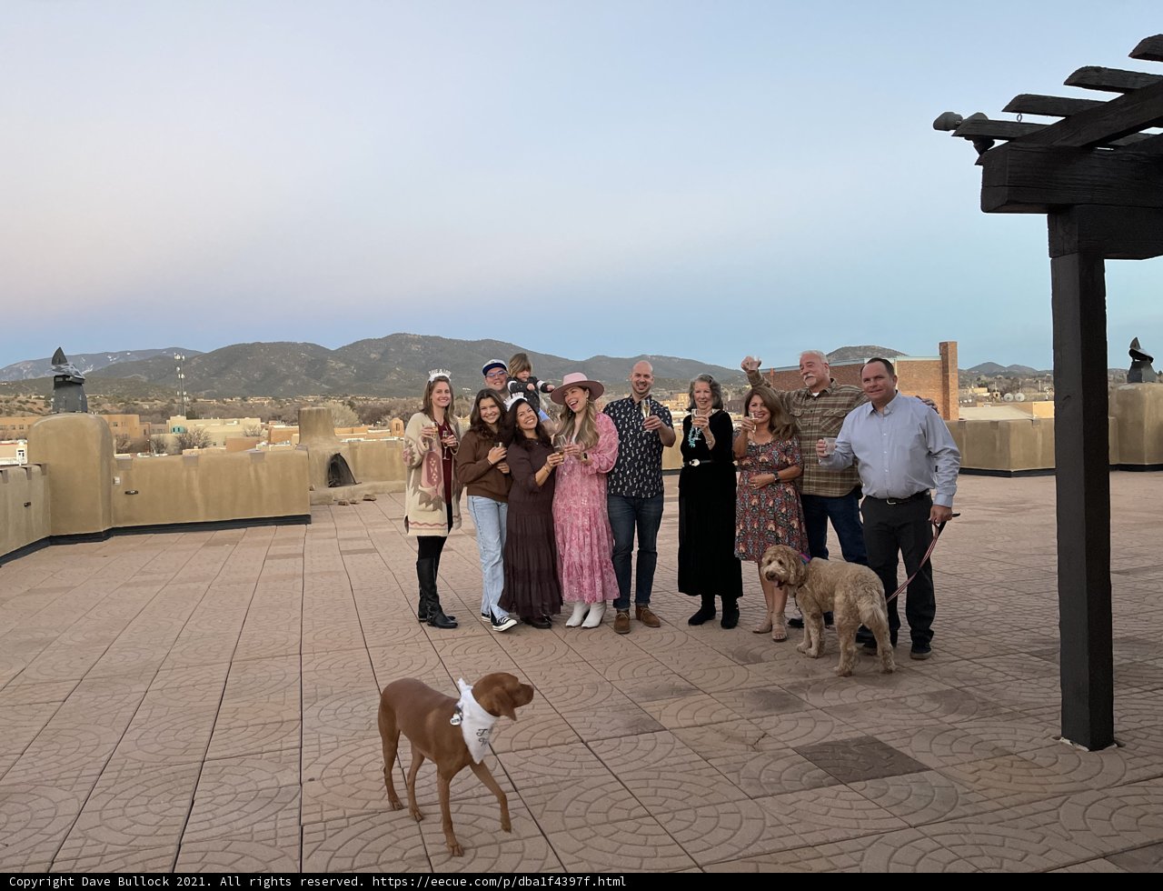 Group Hangout on a Sunny Santa Fe Patio
