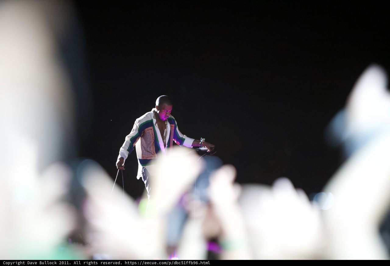Kanye West Dominates Coachella Stage with Upward Hands