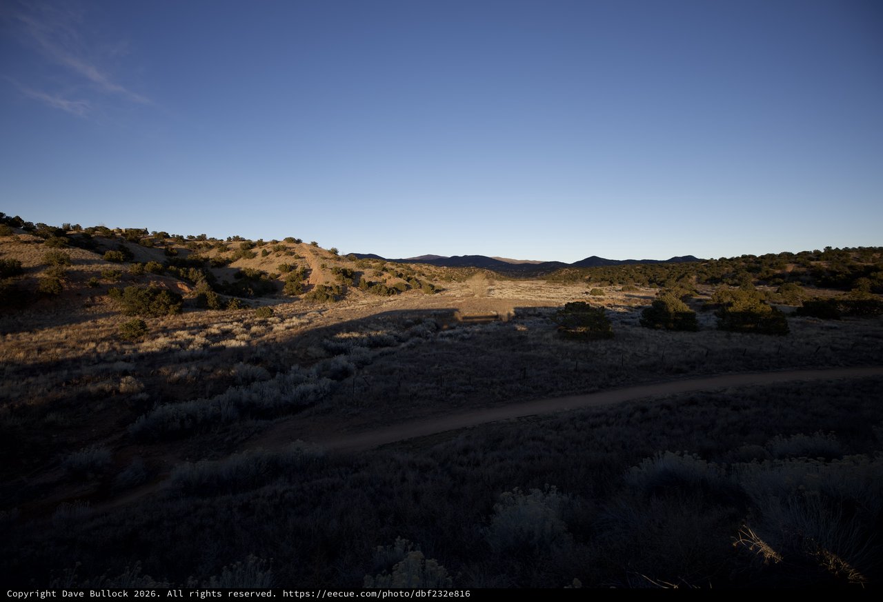 Desert Landscape at Dusk Near Santa Fe
