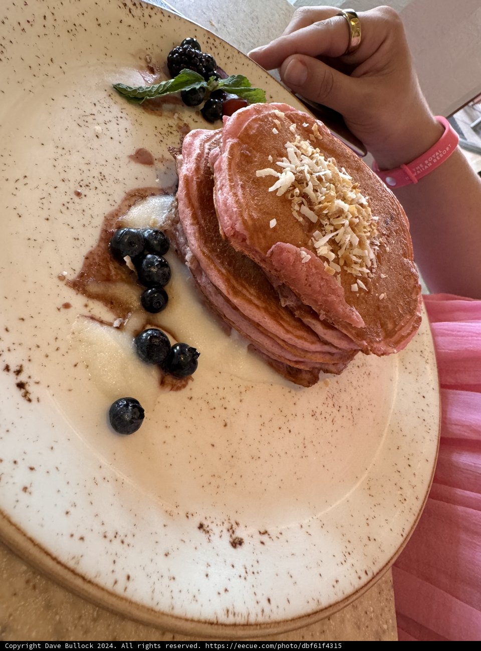 Aloha Morning: Pancakes and Blueberries at The Royal Hawaiian