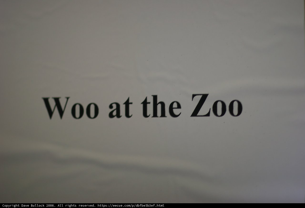 Woo at the Zoo Sign