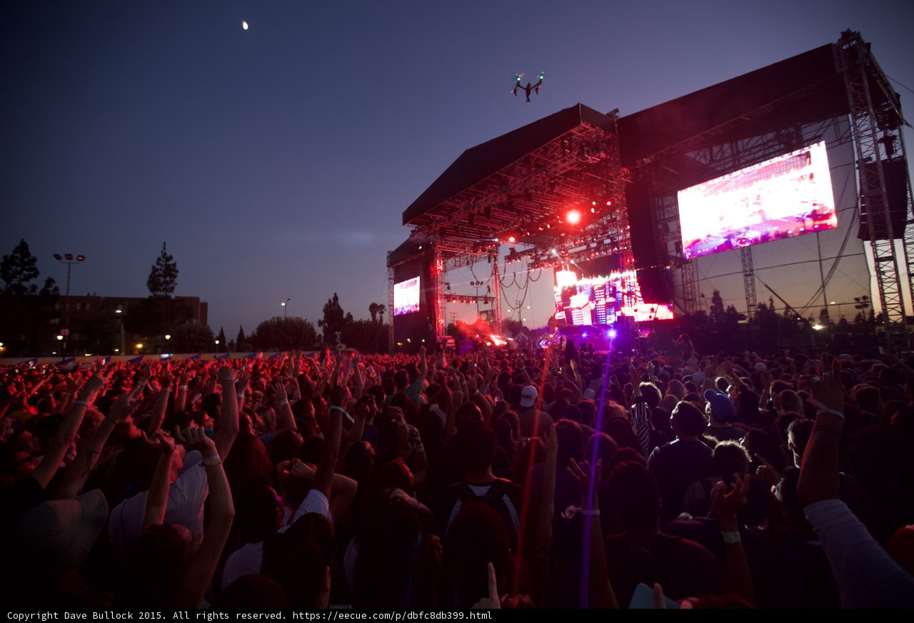 Main Stage Drone Moon Night Wide