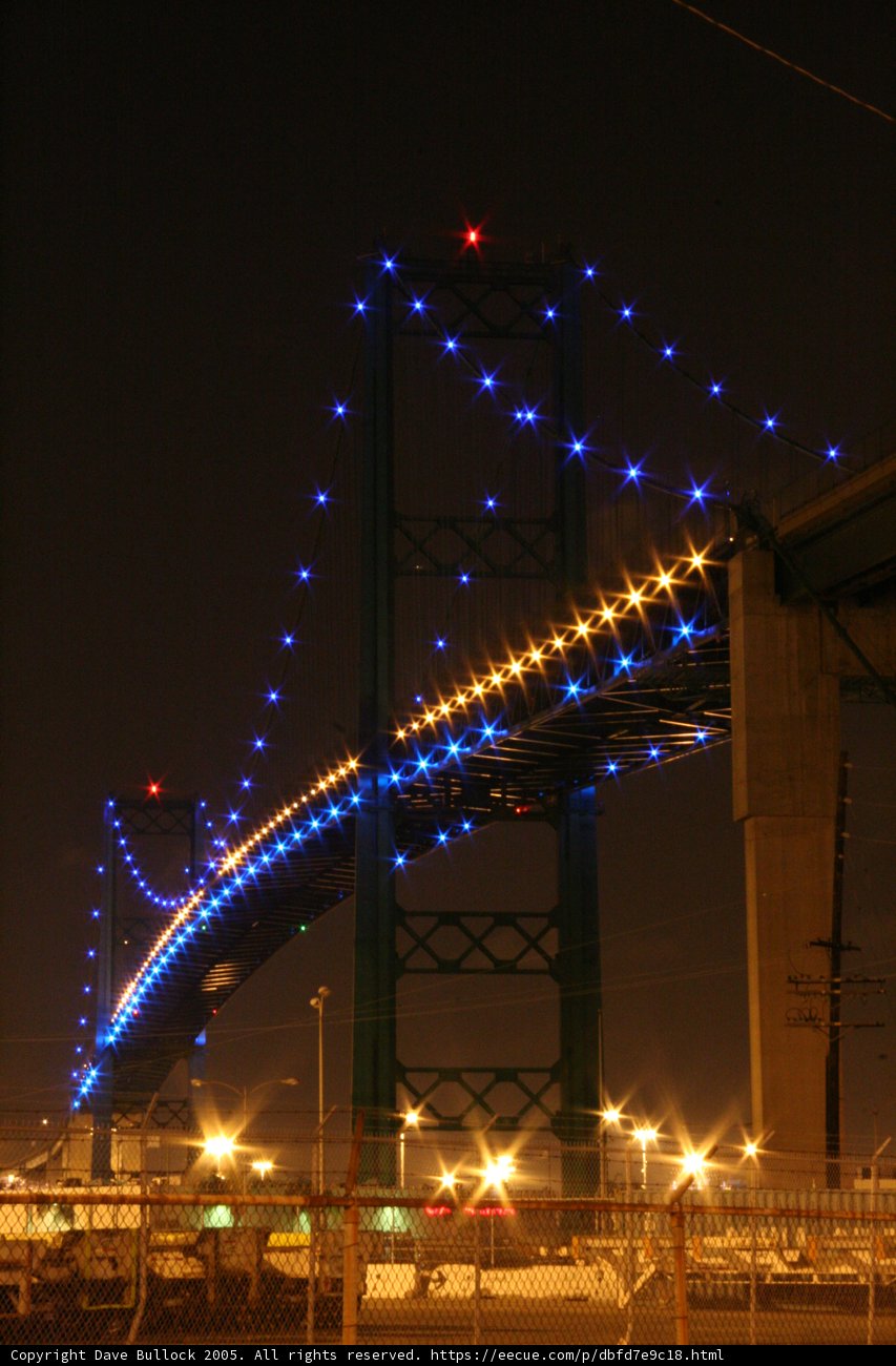 Blue Glow on Freeway Overpass