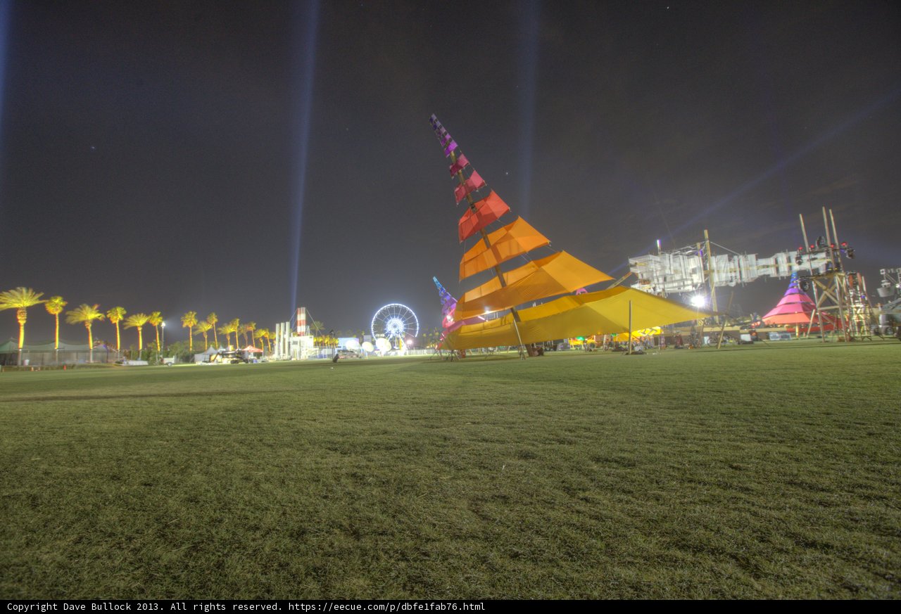 Vividly Lit-up Festival Tent