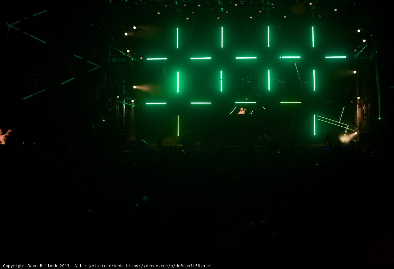 Green Spotlight at Coachella Concert
