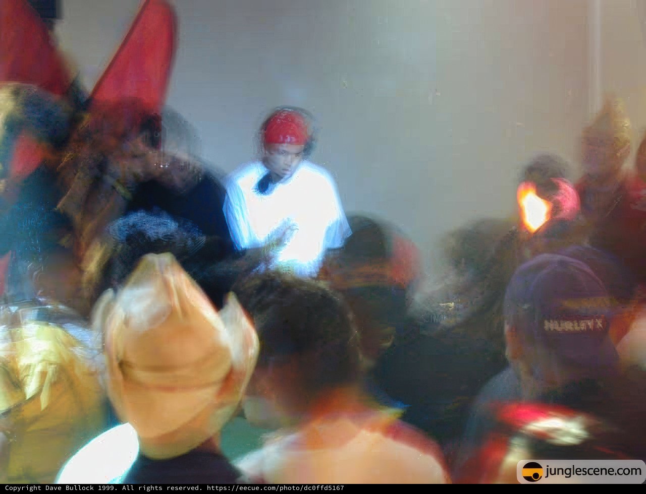 Blurry Nightclub Crowd