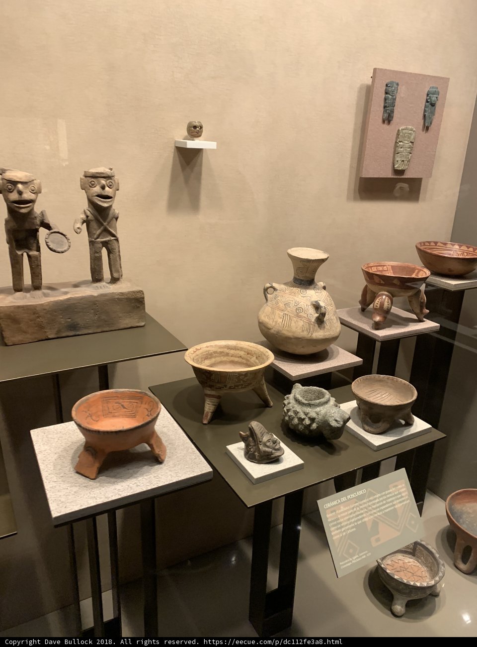 Pottery and Artifacts on Display in Museum