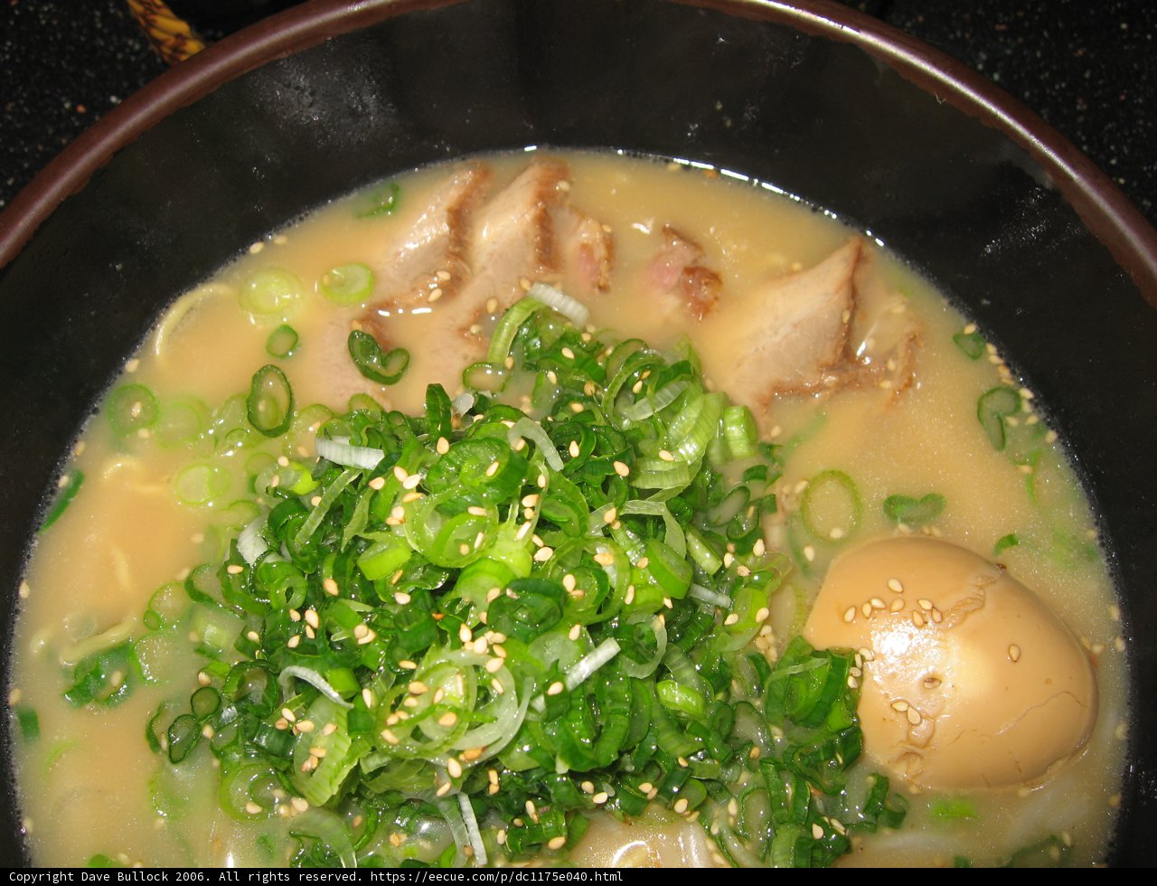 Hearty Bowl of Meat and Green Onion Soup