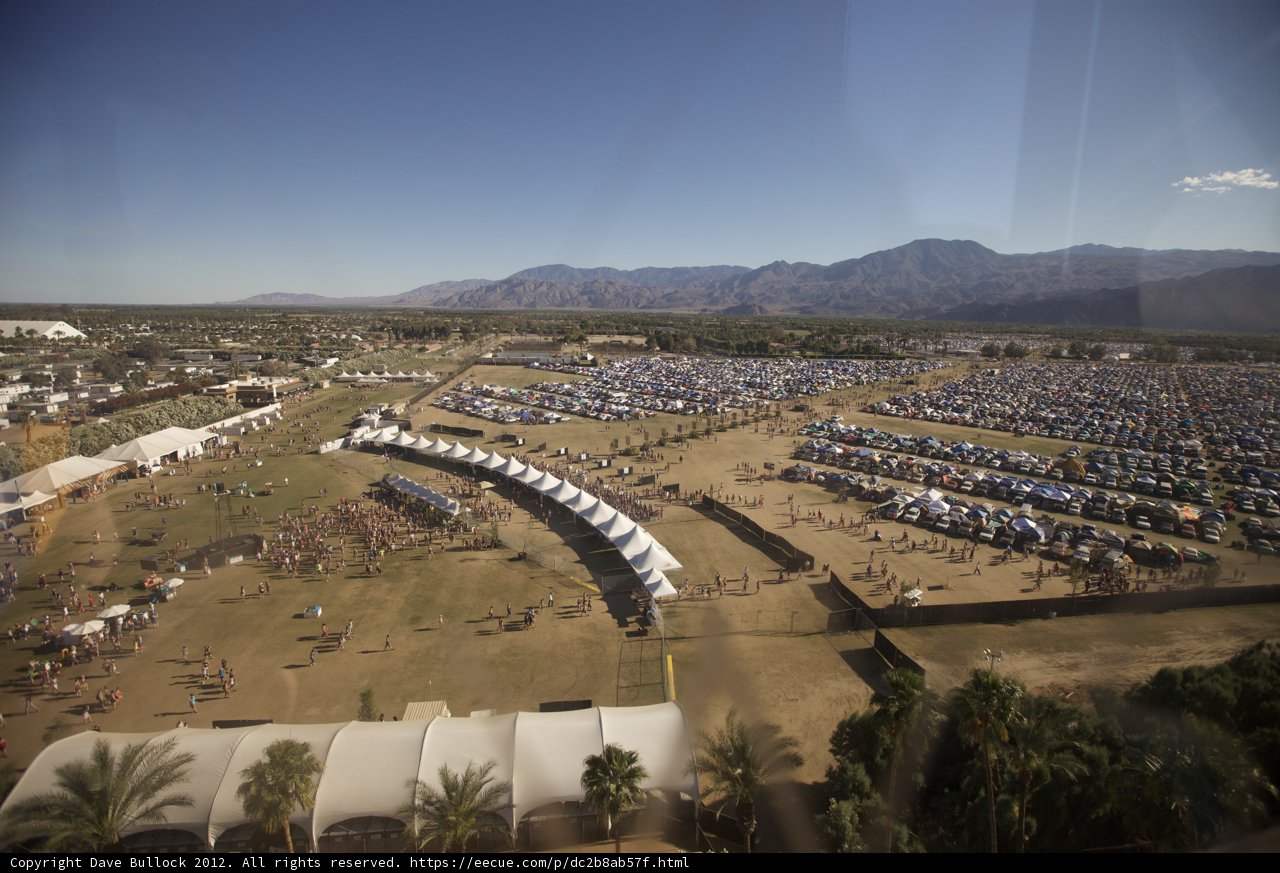 Aerial View of Coachella Music Festival