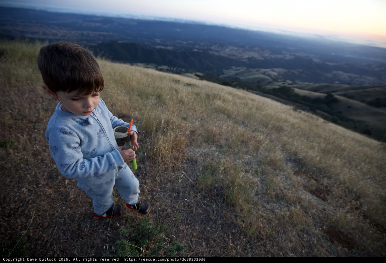 Young Explorer on Mount Diablo at Dusk