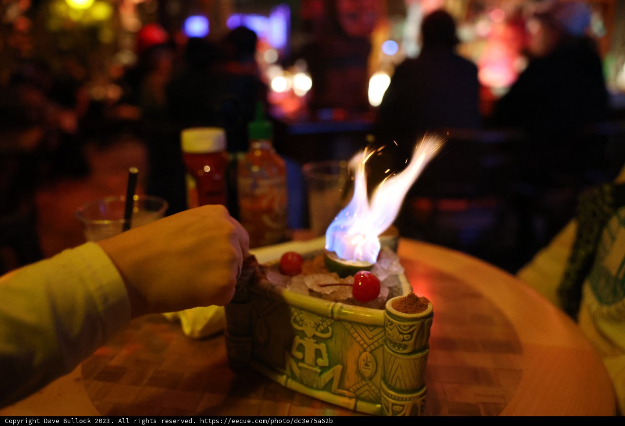 Flaming Birthday Cake Celebration