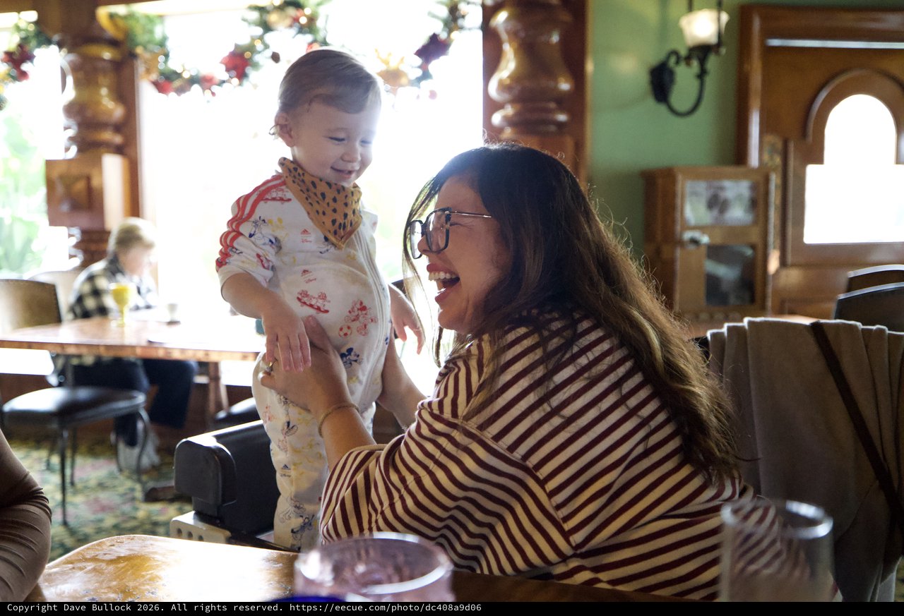 Joyful Mother-Child Moment in Cozy Holiday Home
