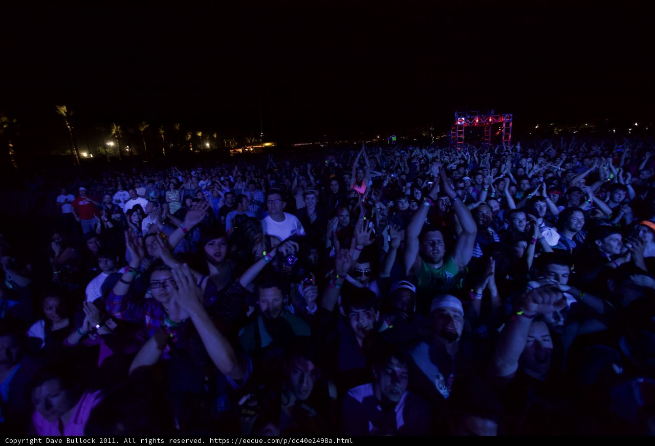Coachella Crowd with Hands Up