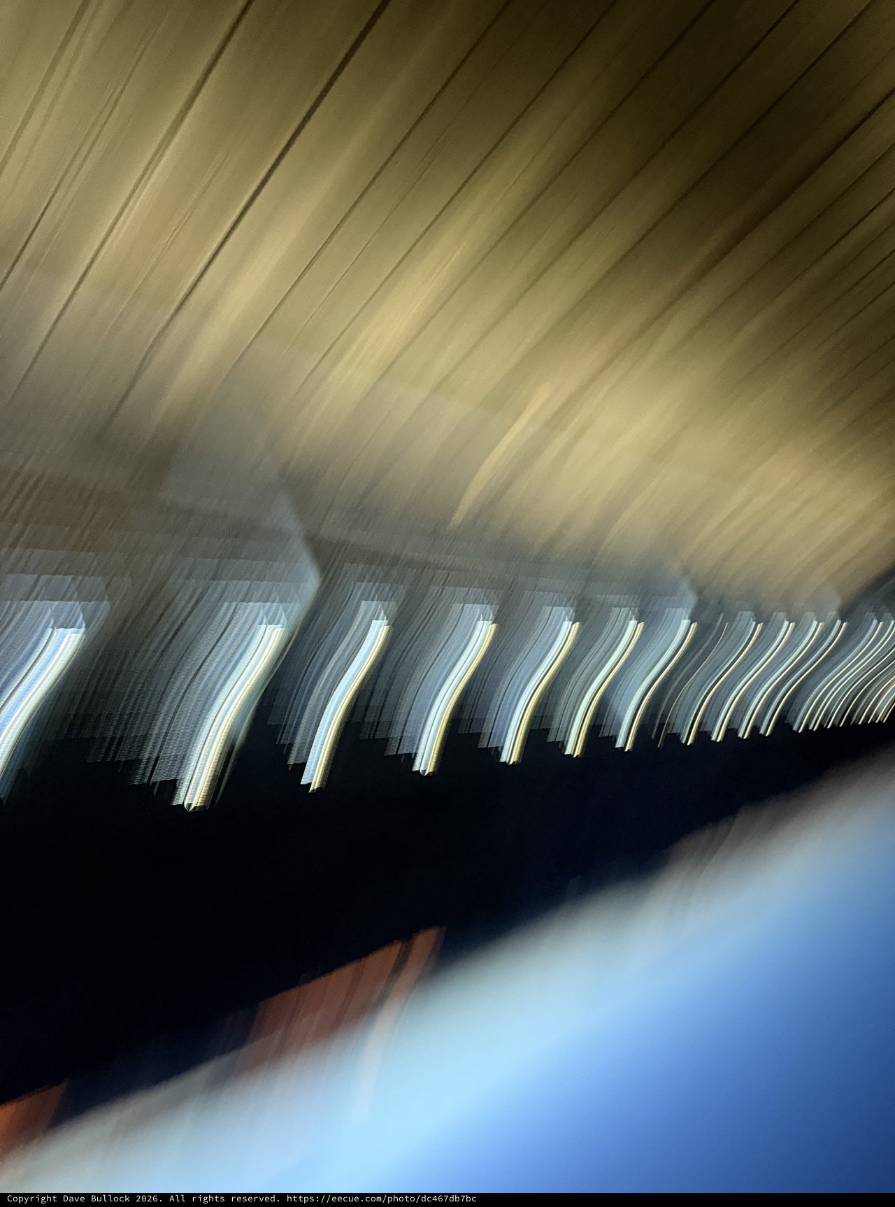 Abstract Motion Blur of Interior Corridor with Lights