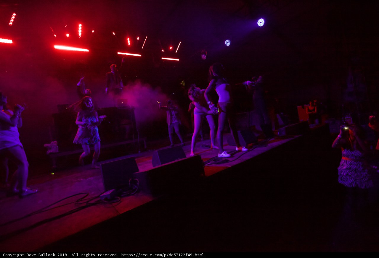 Red-Lit Stage at Coachella