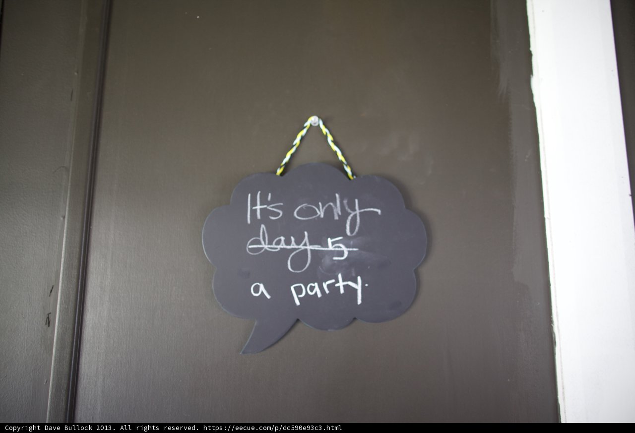 DIY Chalkboard Door Sign