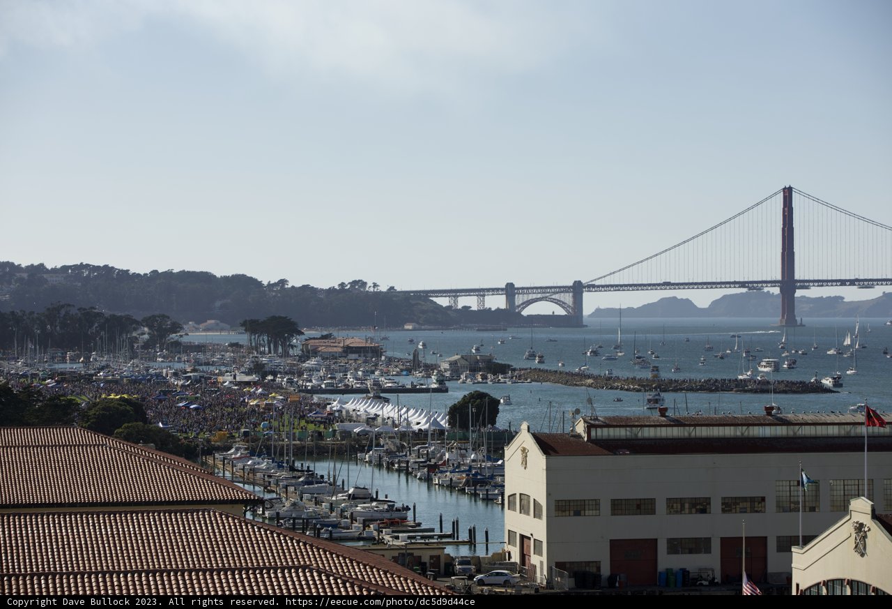 Stunning Cityscape: Bridge Over Waterfront Vista, Fleet Week 2023