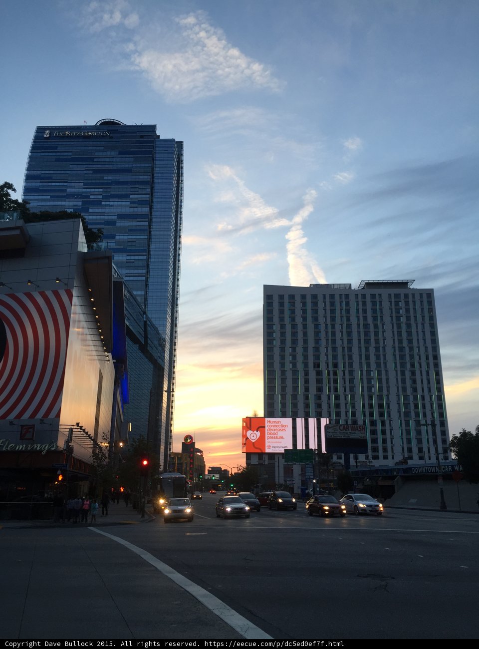 Dignity Health Billboard at Sunset