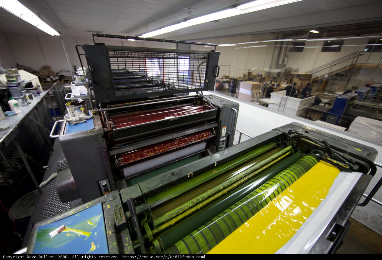 Factory Printing Machine in Action