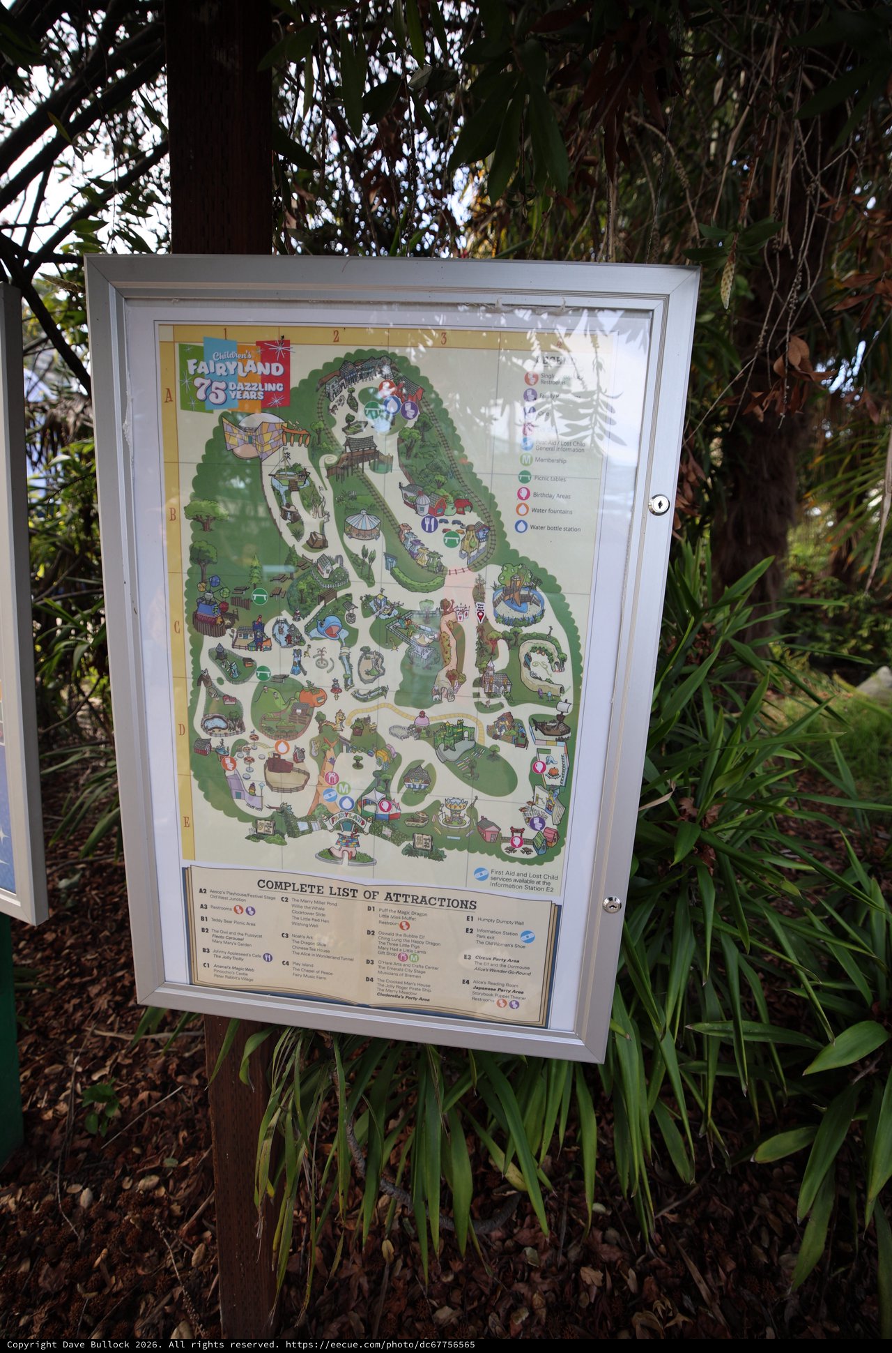 Oakland Fairyland Map Display Celebrating 75 Years