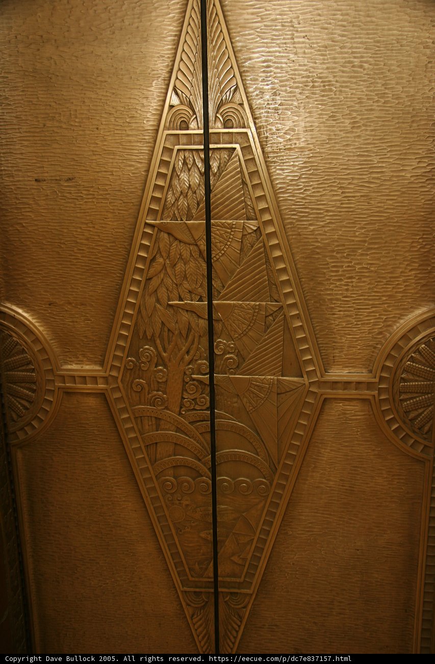 Art Deco Elevator Doors at the New York Public Library